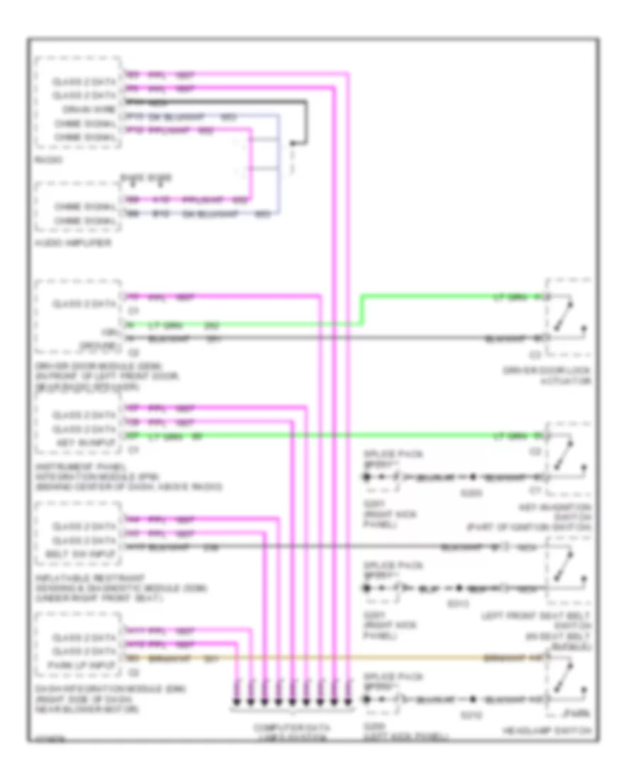 Warning Systems Wiring Diagram for Cadillac Seville SLS 2003