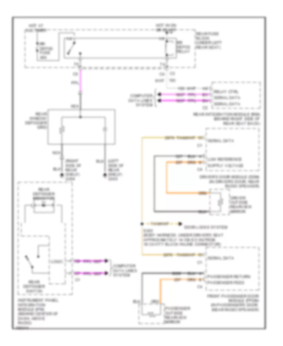 Defoggers Wiring Diagram for Cadillac Seville STS 2003