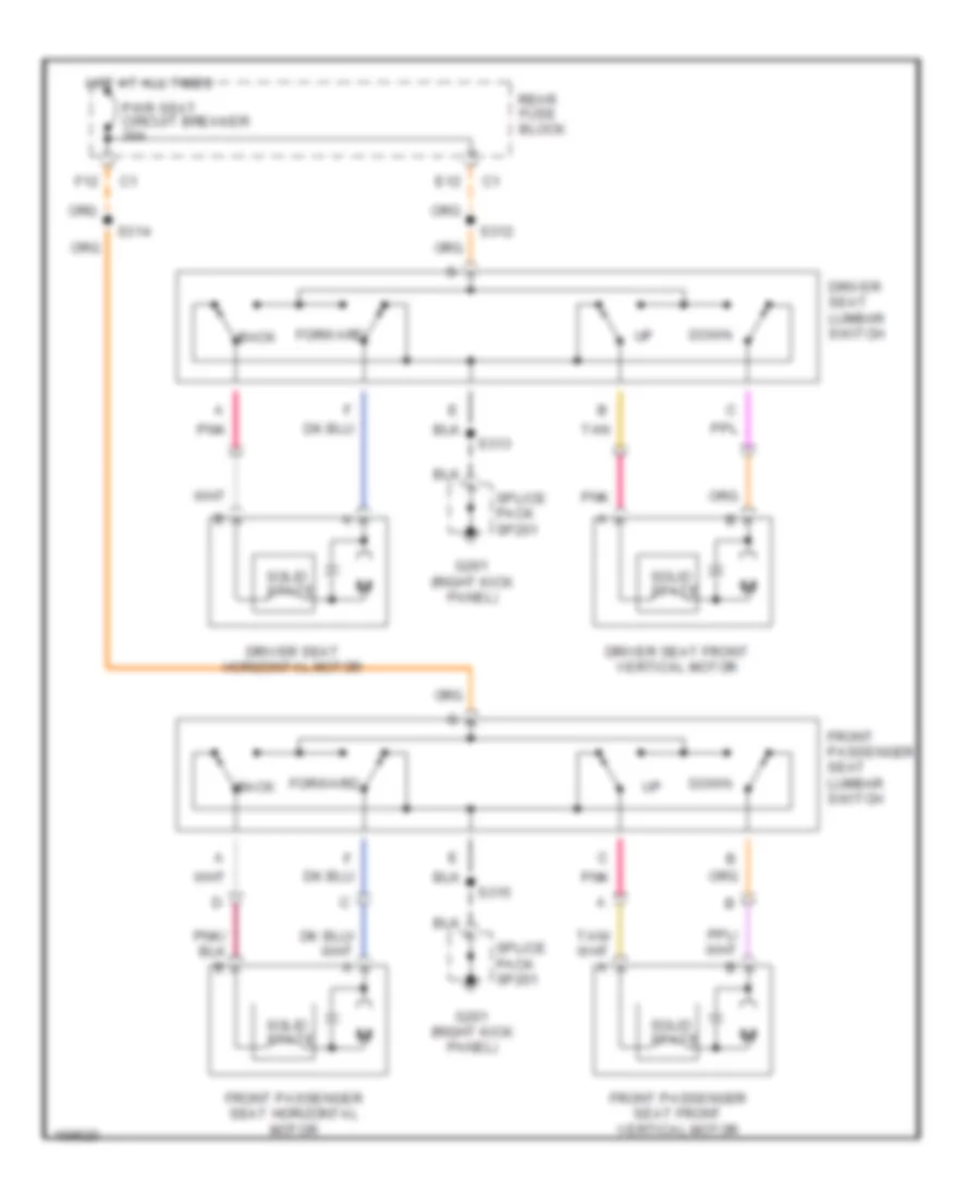 Lumbar Wiring Diagram for Cadillac Seville STS 2003