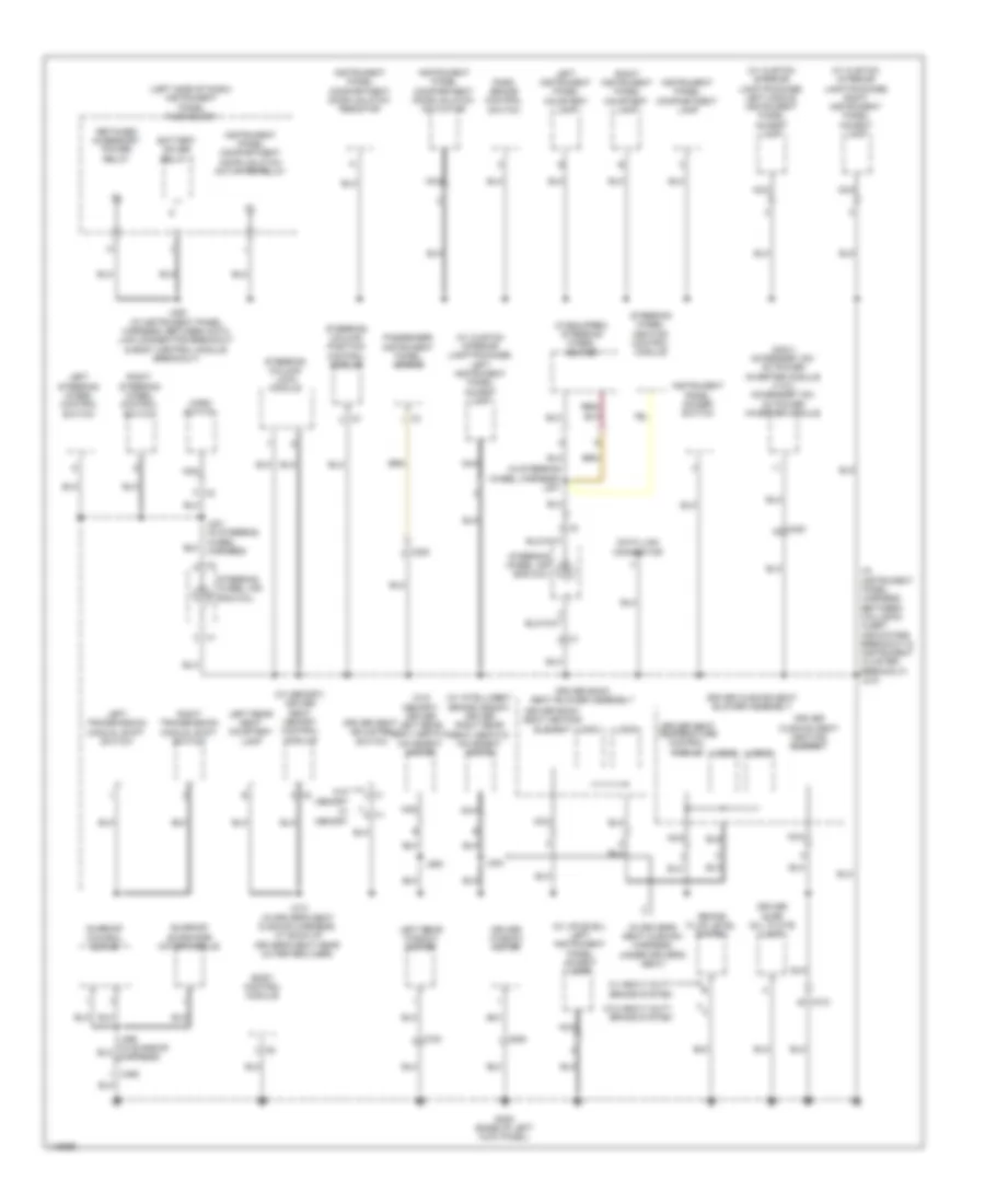 Ground Distribution Wiring Diagram 5 of 6 for Cadillac XTS 2014