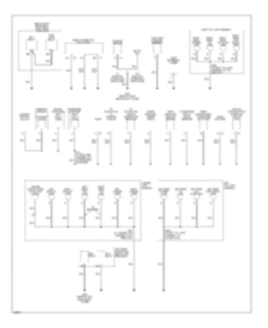 Ground Distribution Wiring Diagram (4 of 5) for Cadillac CTS 2004