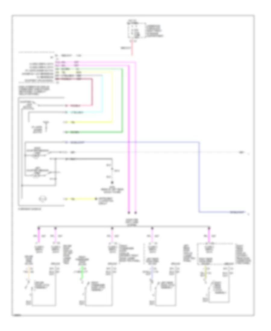 Courtesy Lamps Wiring Diagram 1 of 2 for Cadillac CTS 2004