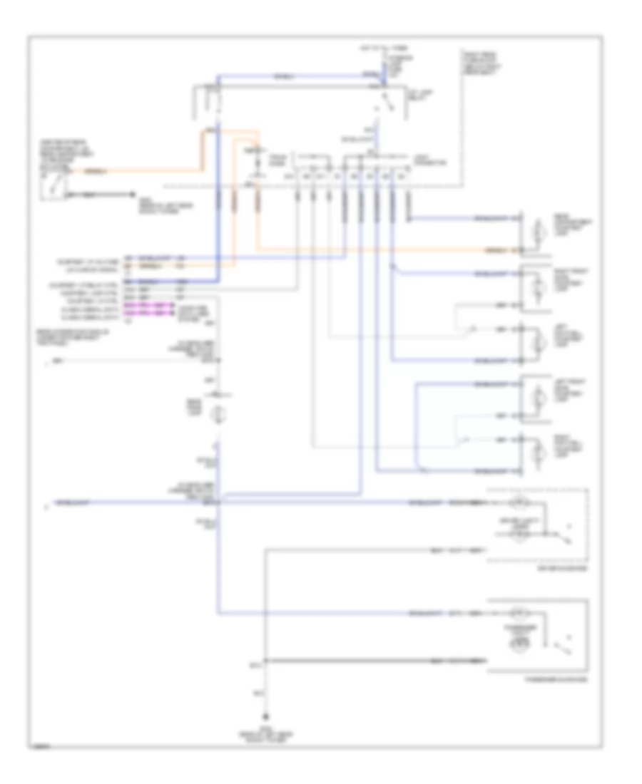 Courtesy Lamps Wiring Diagram (2 of 2) for Cadillac CTS 2004