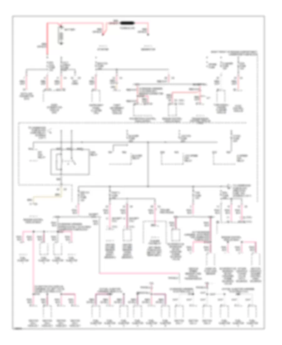 Power Distribution Wiring Diagram 1 of 7 for Cadillac CTS 2004