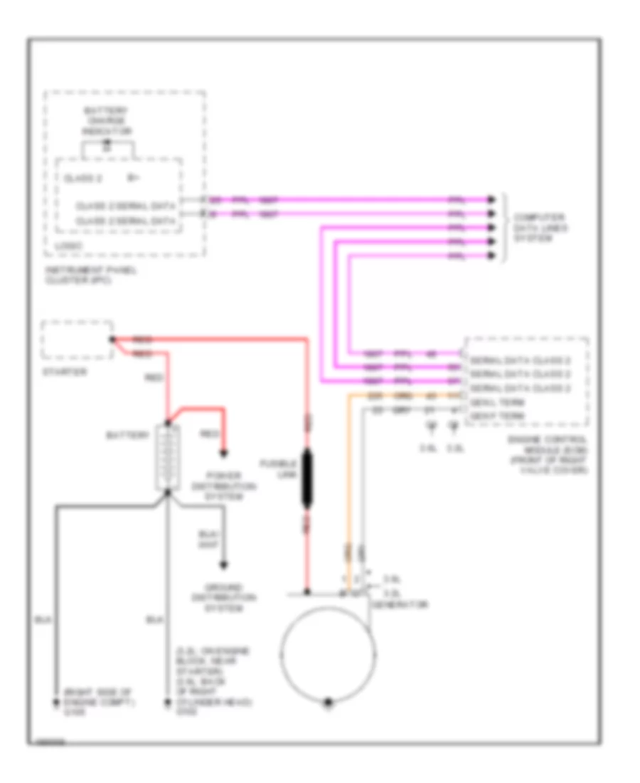 3 2L VIN N Charging Wiring Diagram for Cadillac CTS 2004