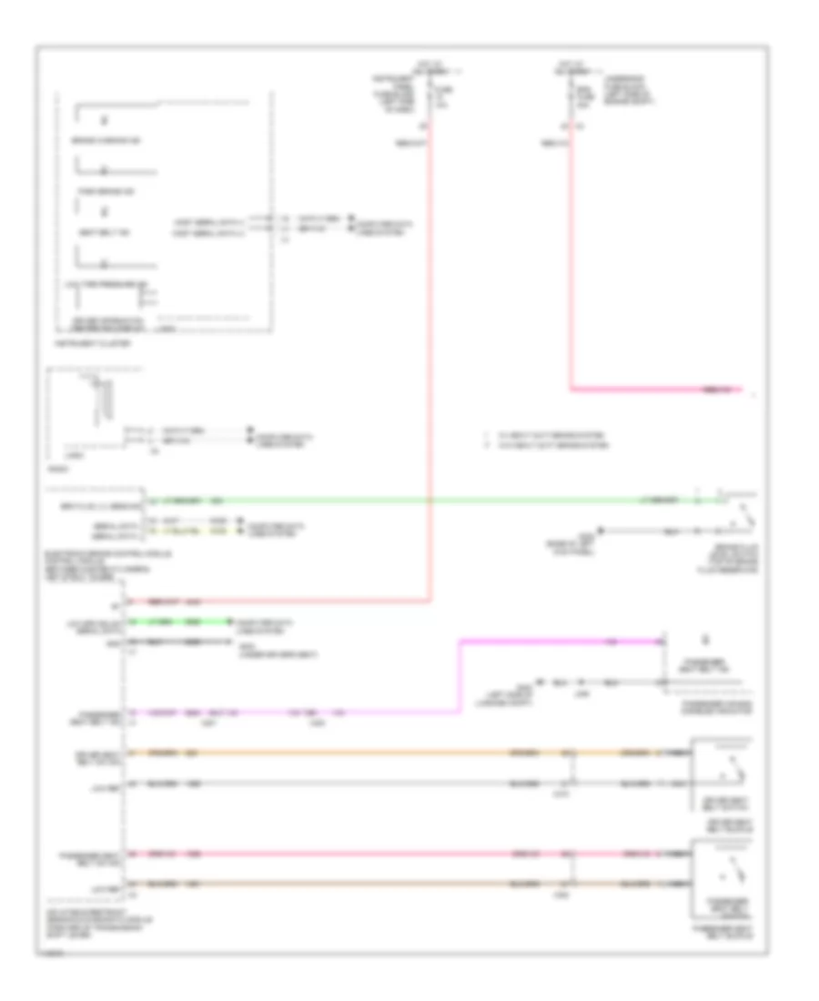 Warning Systems Wiring Diagram 1 of 2 for Cadillac XTS Livery 2014