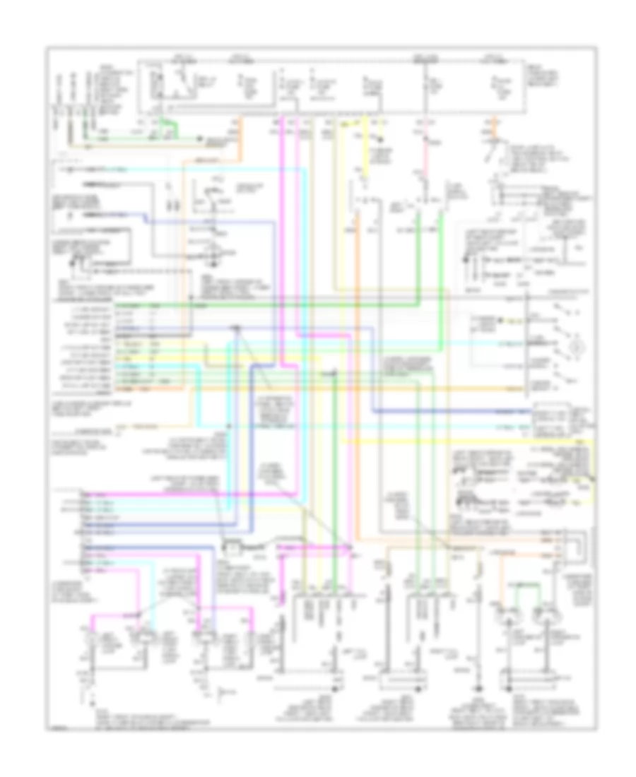 Exterior Lamps Wiring Diagram, Hearse  Limousine for Cadillac DeVille 2004