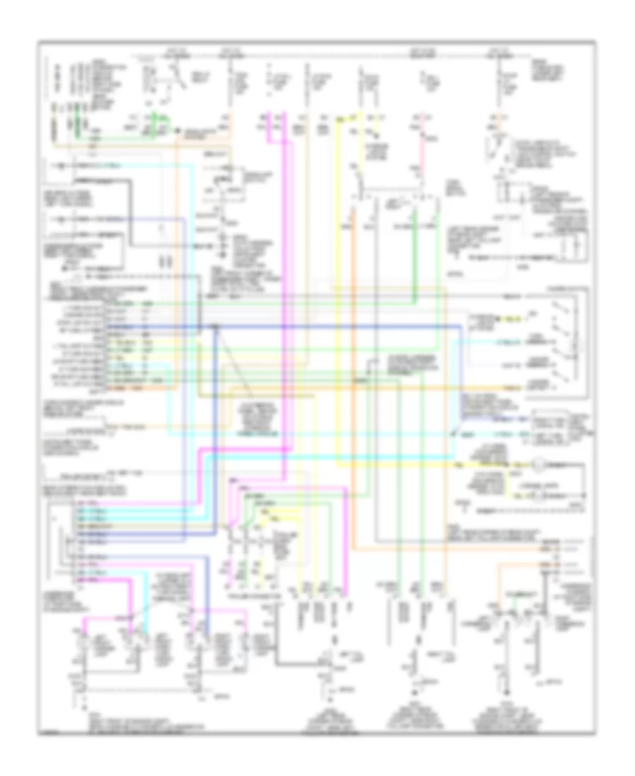 Exterior Lamps Wiring Diagram, with Trailer Tow for Cadillac DeVille 2004