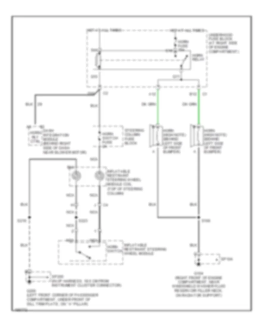 Horn Wiring Diagram for Cadillac DeVille 2004