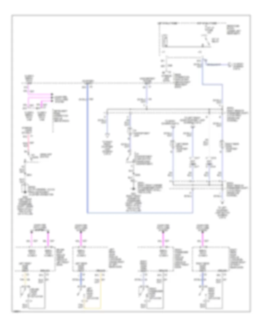 Courtesy Lamps Wiring Diagram, Hearse  Limousine (1 of 2) for Cadillac DeVille 2004