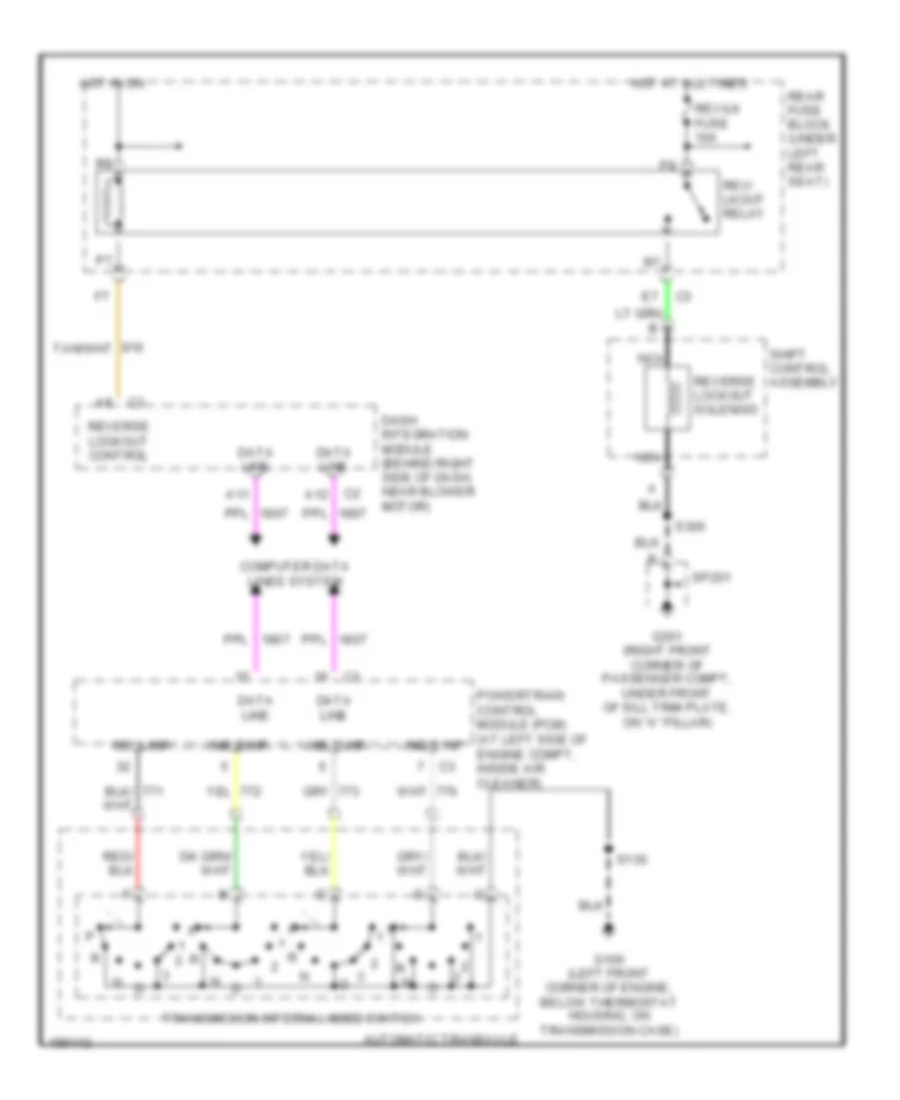 Reverse Lockout Wiring Diagram for Cadillac DeVille DHS 2004
