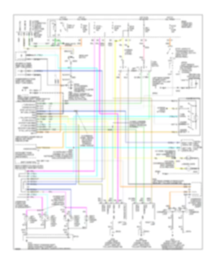 Exterior Lamps Wiring Diagram without Trailer Tow for Cadillac DeVille DTS 2004