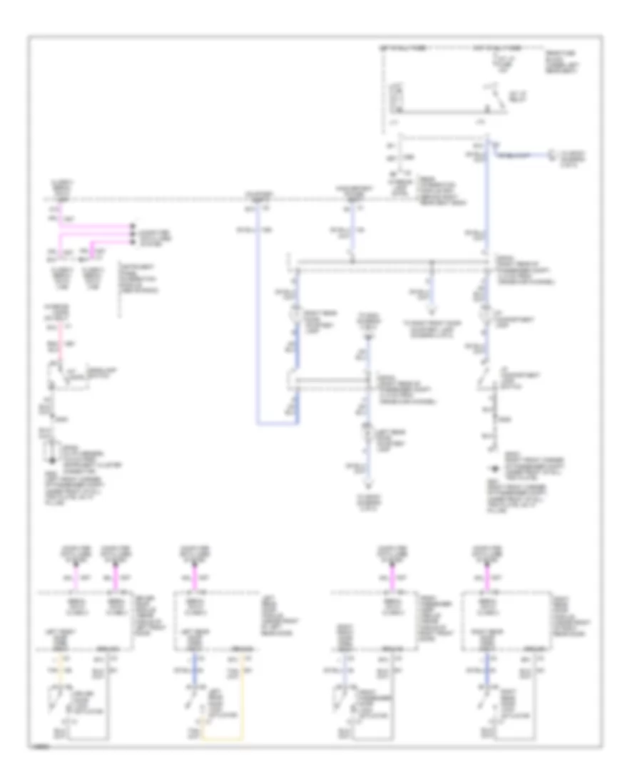Courtesy Lamps Wiring Diagram Except Hearse  Limousine 1 of 2 for Cadillac DeVille DTS 2004