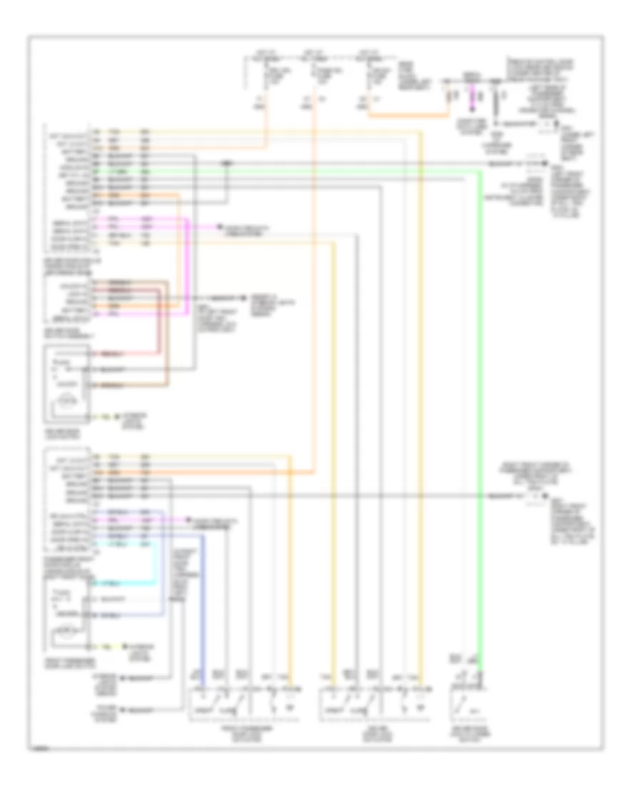 Power Door Locks Wiring Diagram Sedan  Limousine 1 of 2 for Cadillac DeVille DTS 2004