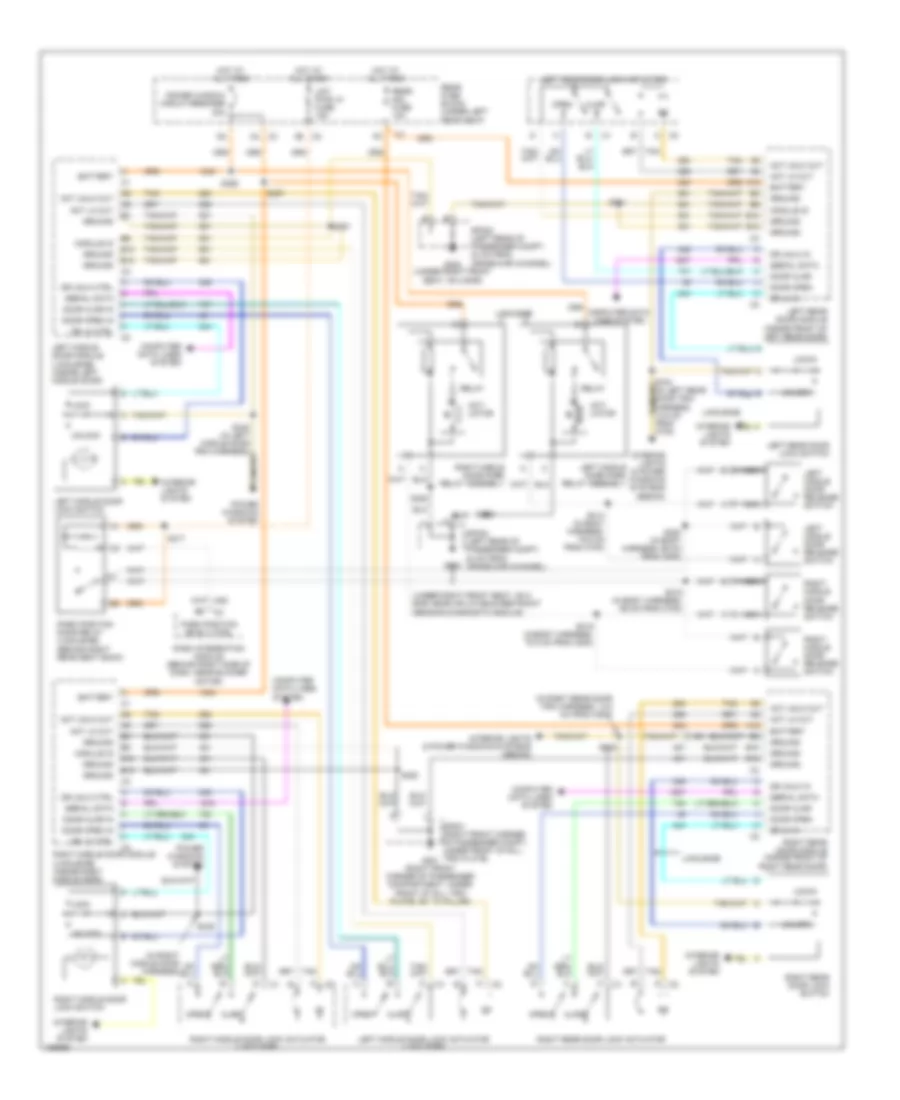 Power Door Locks Wiring Diagram Sedan  Limousine 2 of 2 for Cadillac DeVille DTS 2004