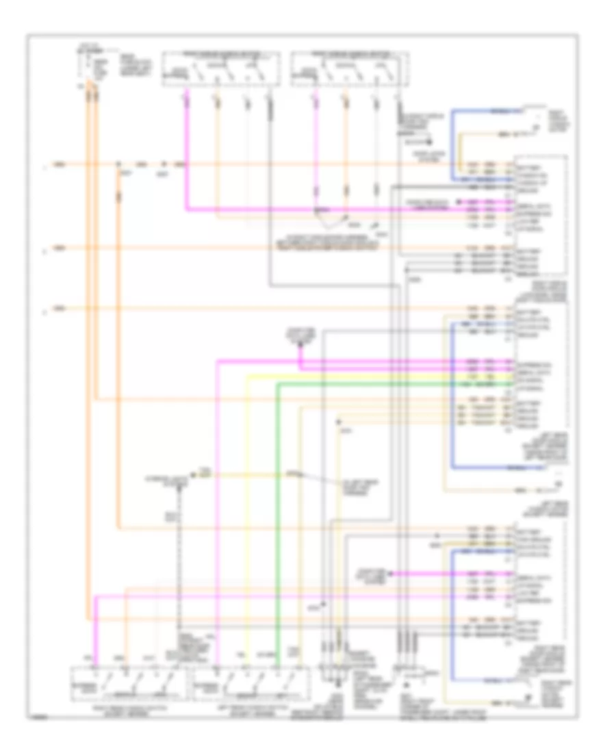 Power Windows Wiring Diagram Except Armored Vehicle 2 of 2 for Cadillac DeVille DTS 2004