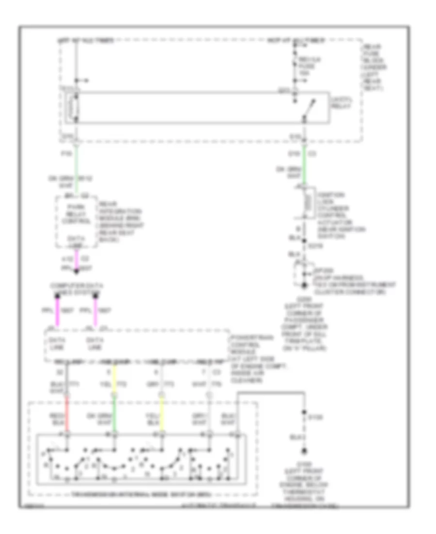 Ignition Lock Solenoid Wiring Diagram for Cadillac DeVille DTS 2004