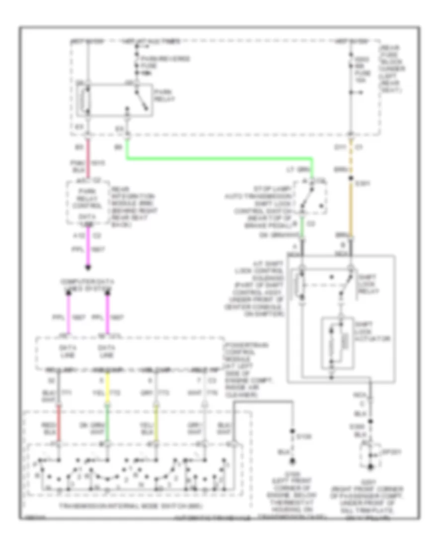 Shift Interlock Wiring Diagram with Console Shift for Cadillac DeVille DTS 2004