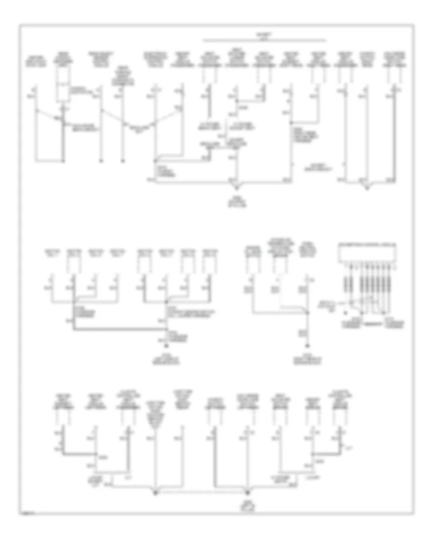 Ground Distribution Wiring Diagram 2 of 5 for Cadillac Escalade 2004