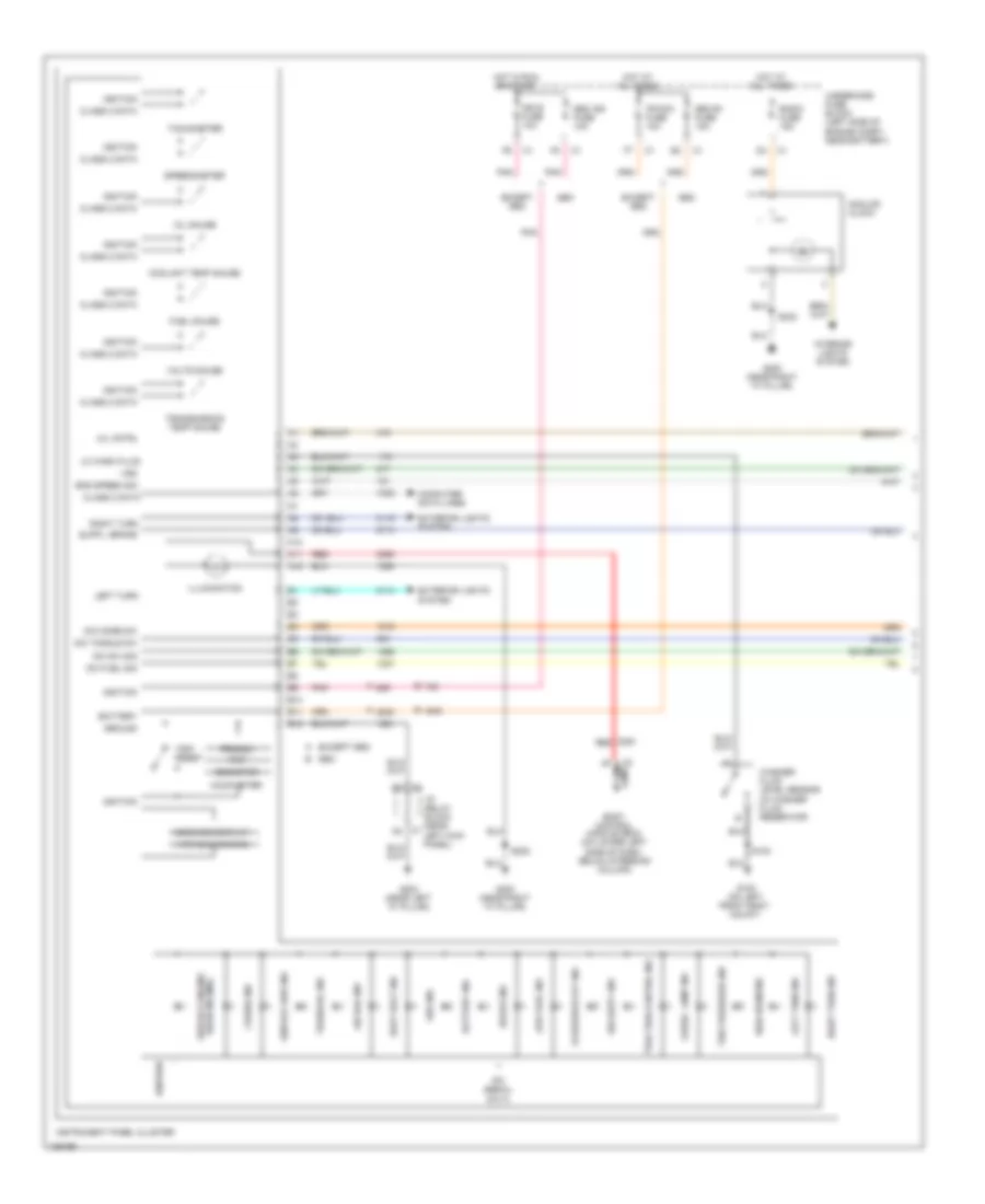 Instrument Cluster Wiring Diagram 1 of 2 for Cadillac Escalade 2004
