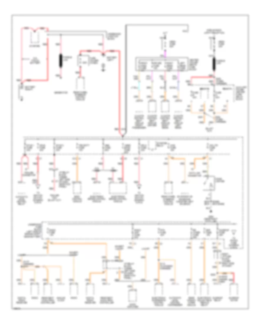 Power Distribution Wiring Diagram 1 of 6 for Cadillac Escalade 2004