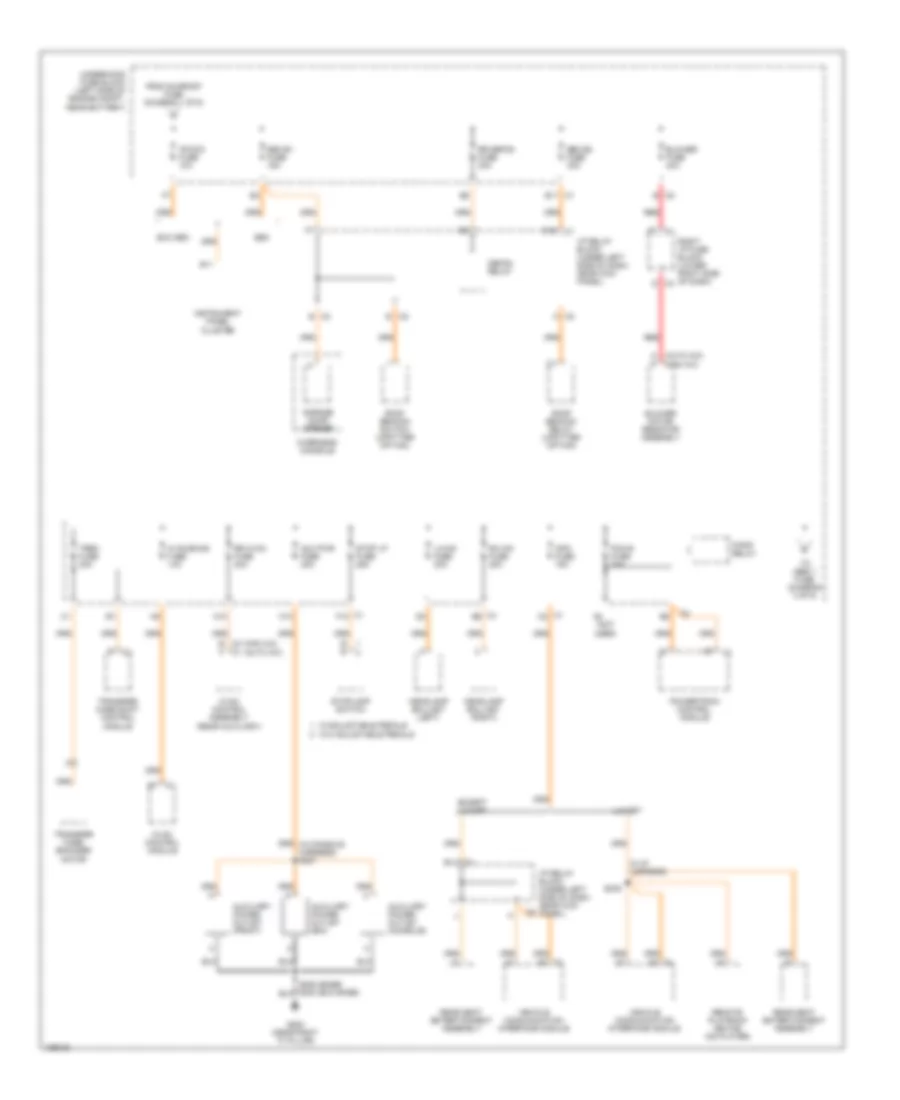 Power Distribution Wiring Diagram (2 of 6) for Cadillac Escalade 2004