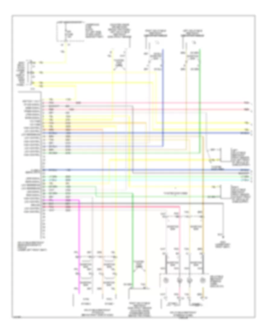 Supplemental Restraints Wiring Diagram 1 of 2 for Cadillac Escalade 2004