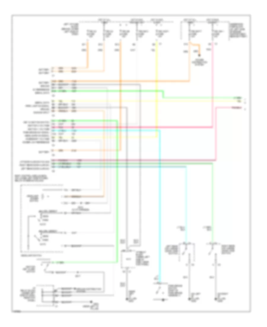 Chime Wiring Diagram 1 of 2 for Cadillac Escalade 2004