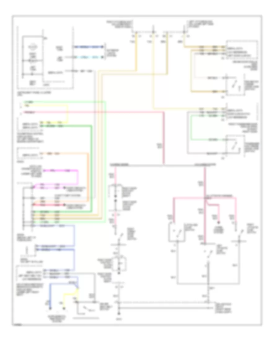 Chime Wiring Diagram 2 of 2 for Cadillac Escalade 2004
