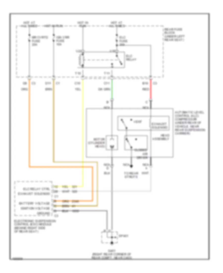 Electronic Level Control Wiring Diagram with Electronic Air Suspension for Cadillac Seville SLS 2004