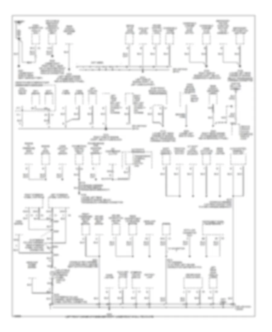 Ground Distribution Wiring Diagram 1 of 3 for Cadillac Seville SLS 2004