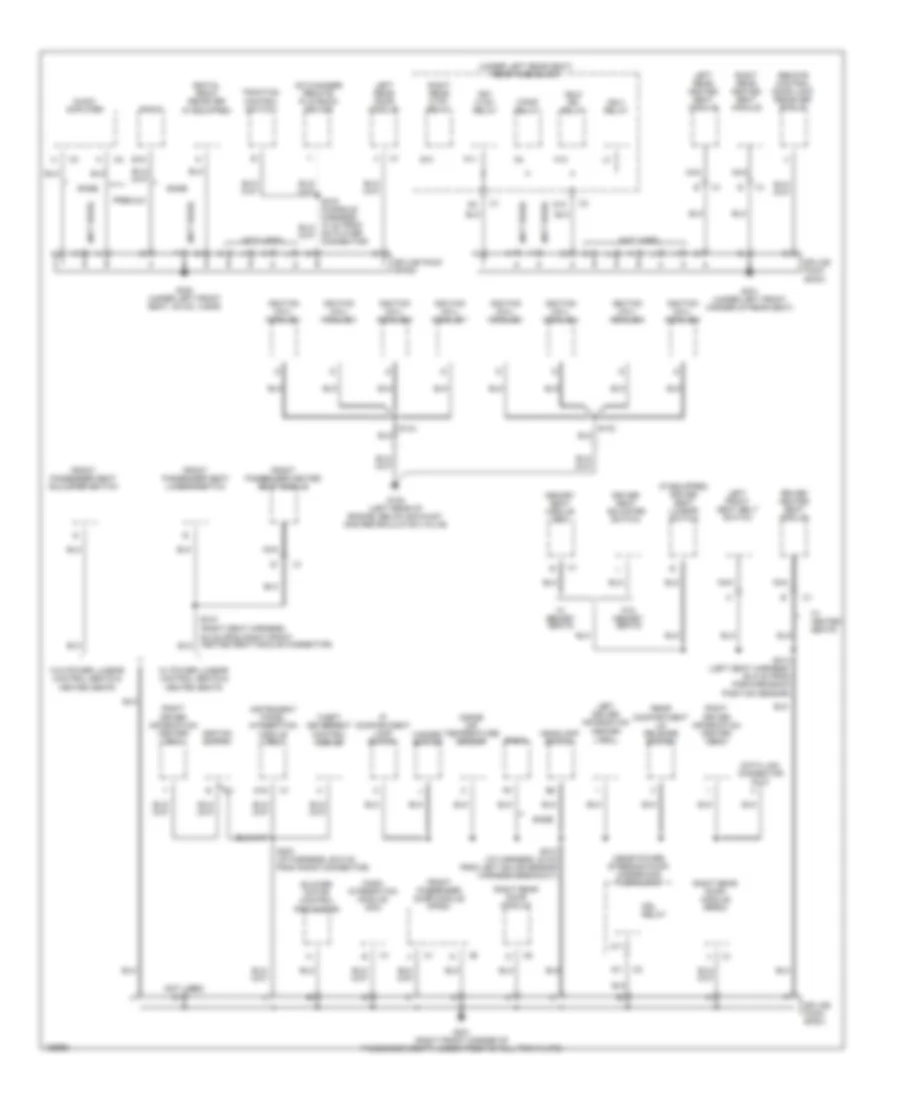 Ground Distribution Wiring Diagram 2 of 3 for Cadillac Seville SLS 2004