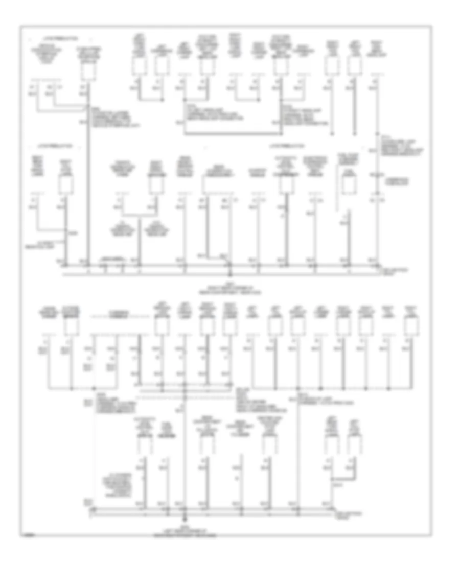 Ground Distribution Wiring Diagram (3 of 3) for Cadillac Seville SLS 2004
