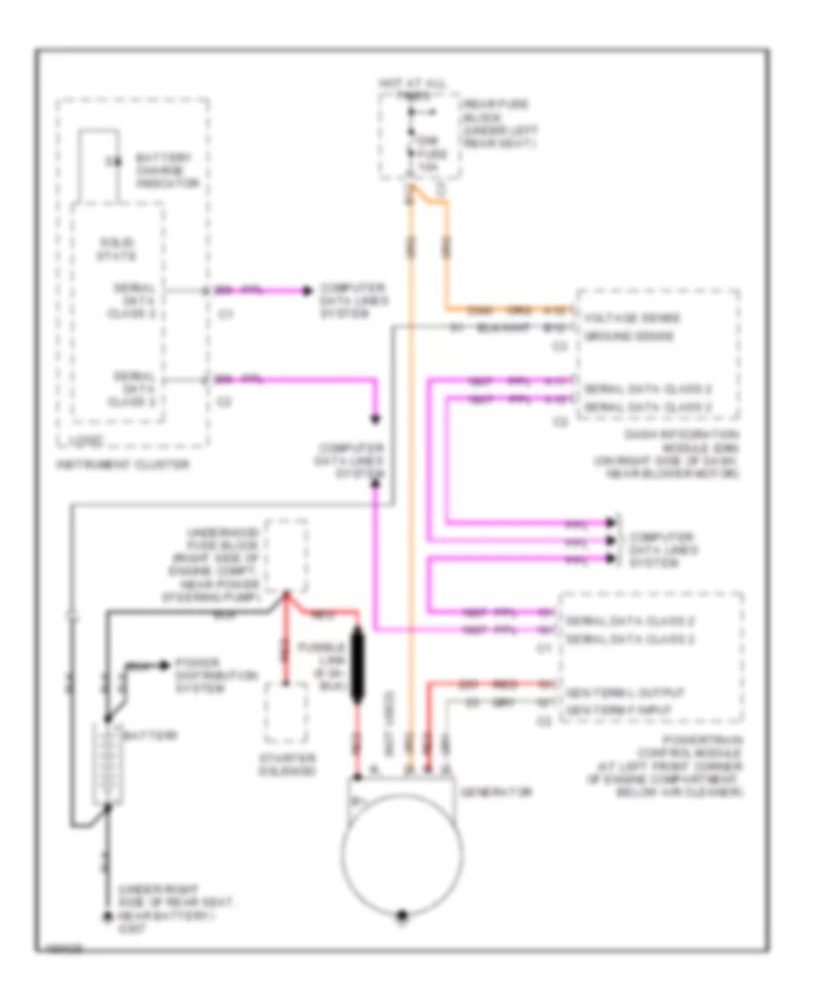 Charging Wiring Diagram for Cadillac Seville SLS 2004