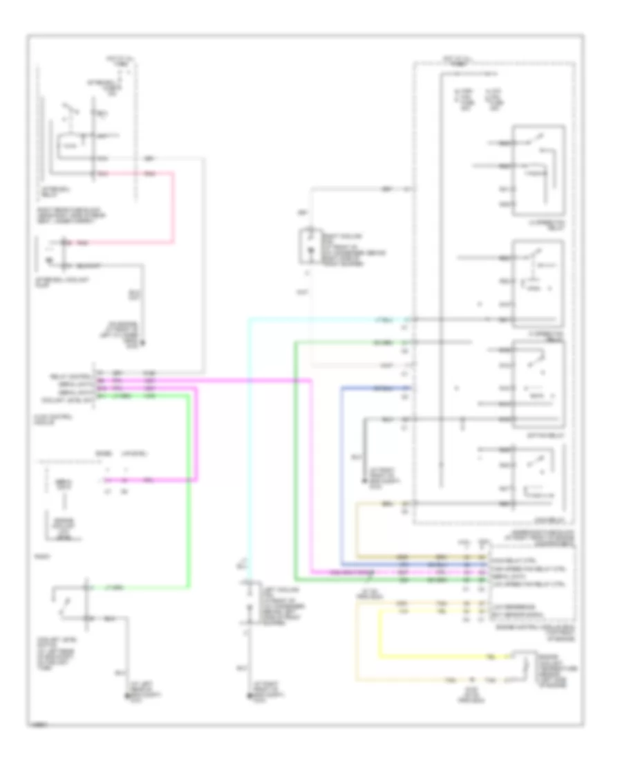 Cooling Fan Wiring Diagram for Cadillac SRX 2004