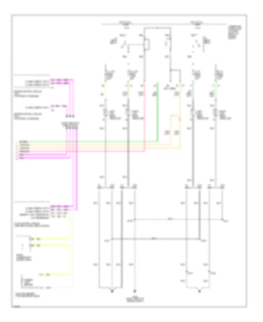 Headlights Wiring Diagram 2 of 2 for Cadillac SRX 2004