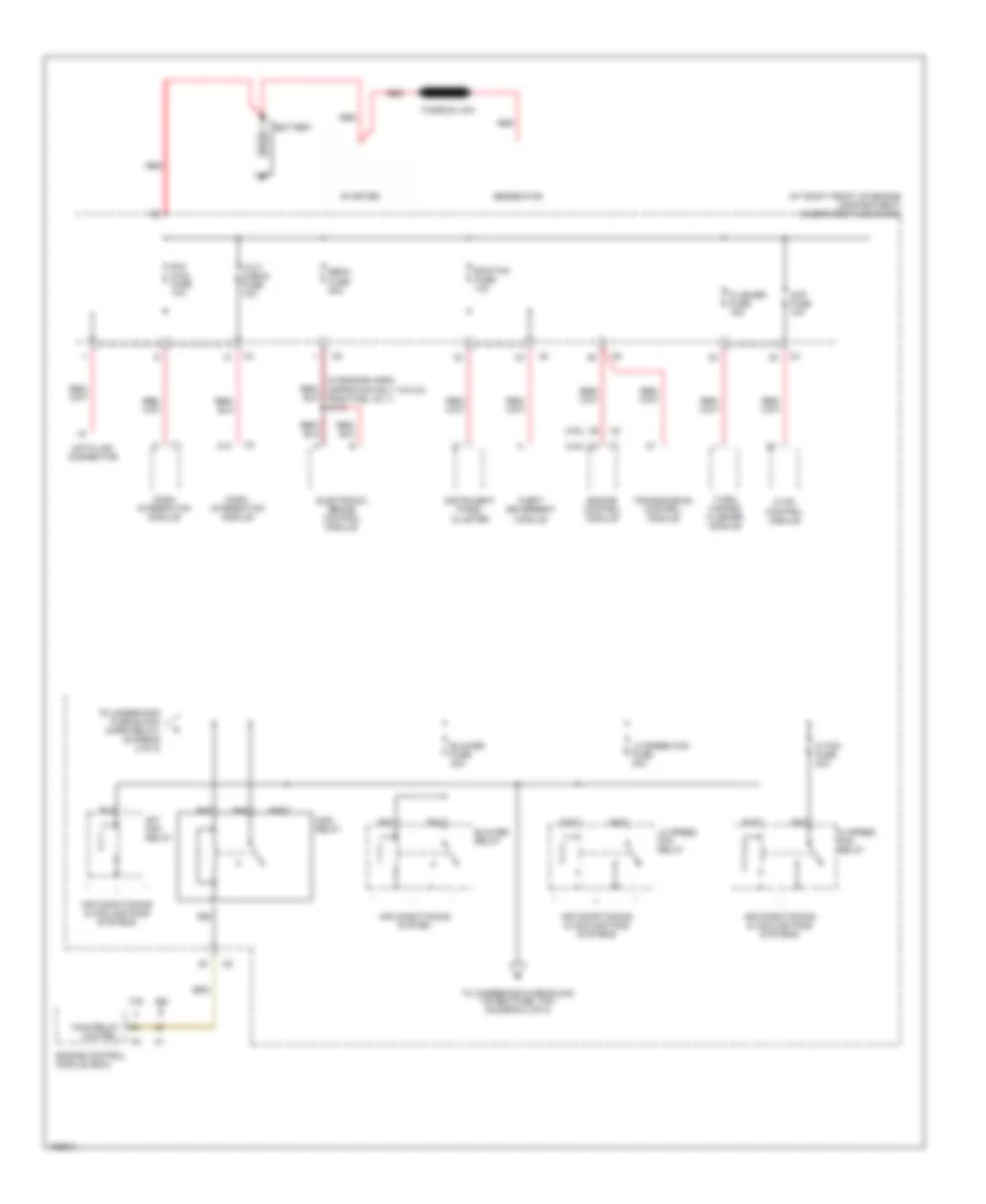 Power Distribution Wiring Diagram 1 of 8 for Cadillac SRX 2004