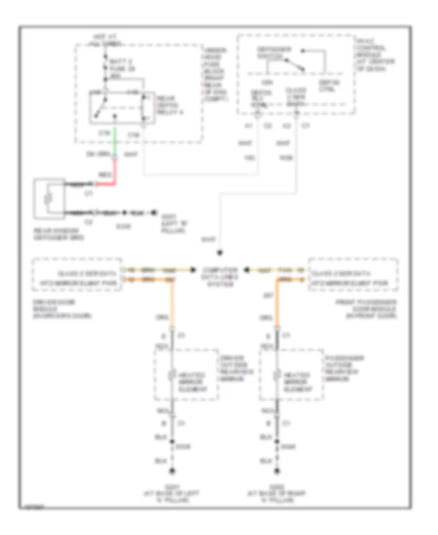 Defoggers Wiring Diagram for Cadillac XDiscovery 2004