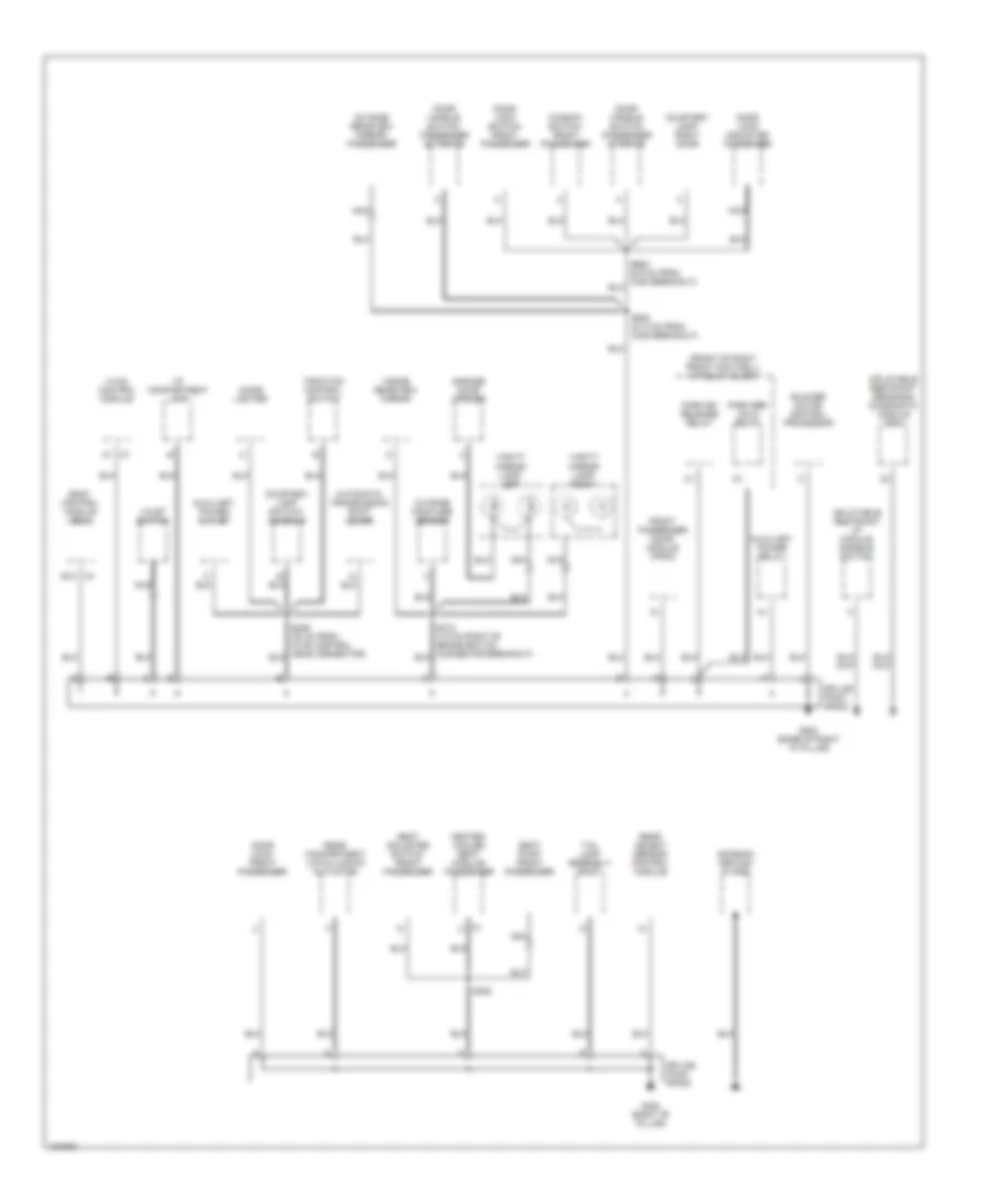 Ground Distribution Wiring Diagram 3 of 3 for Cadillac XDiscovery 2004
