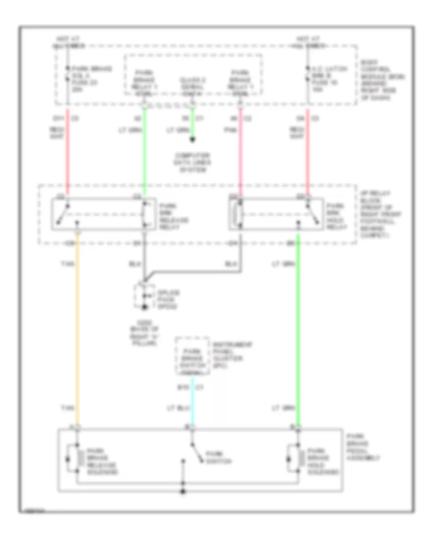 Park Brake Release Wiring Diagram for Cadillac XDiscovery 2004