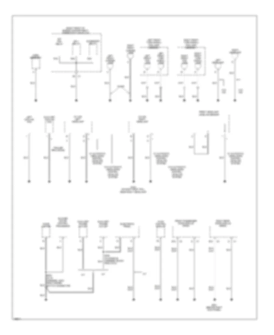 Ground Distribution Wiring Diagram 2 of 5 for Cadillac CTS 2005