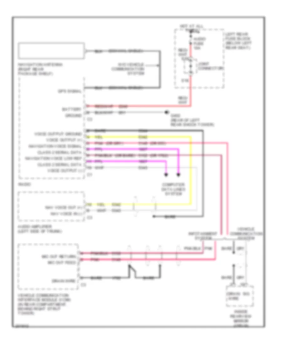 Navigation Wiring Diagram for Cadillac CTS 2005