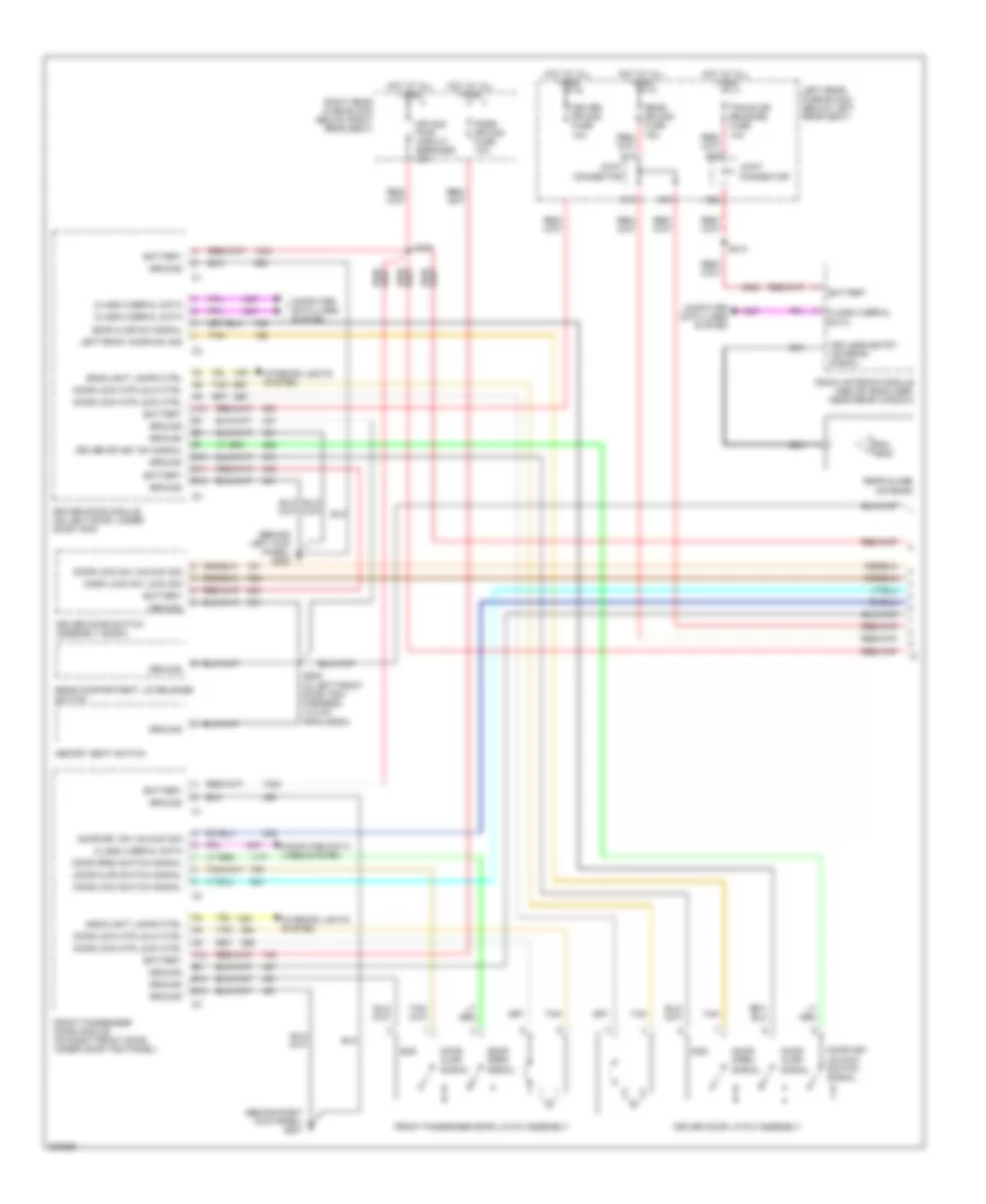 Power Door Locks Wiring Diagram 1 of 2 for Cadillac CTS 2005