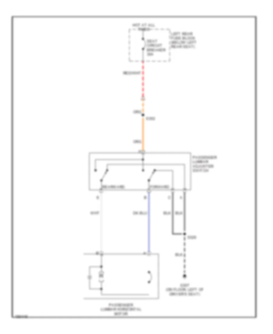 Passenger s Lumbar Wiring Diagram for Cadillac CTS 2005