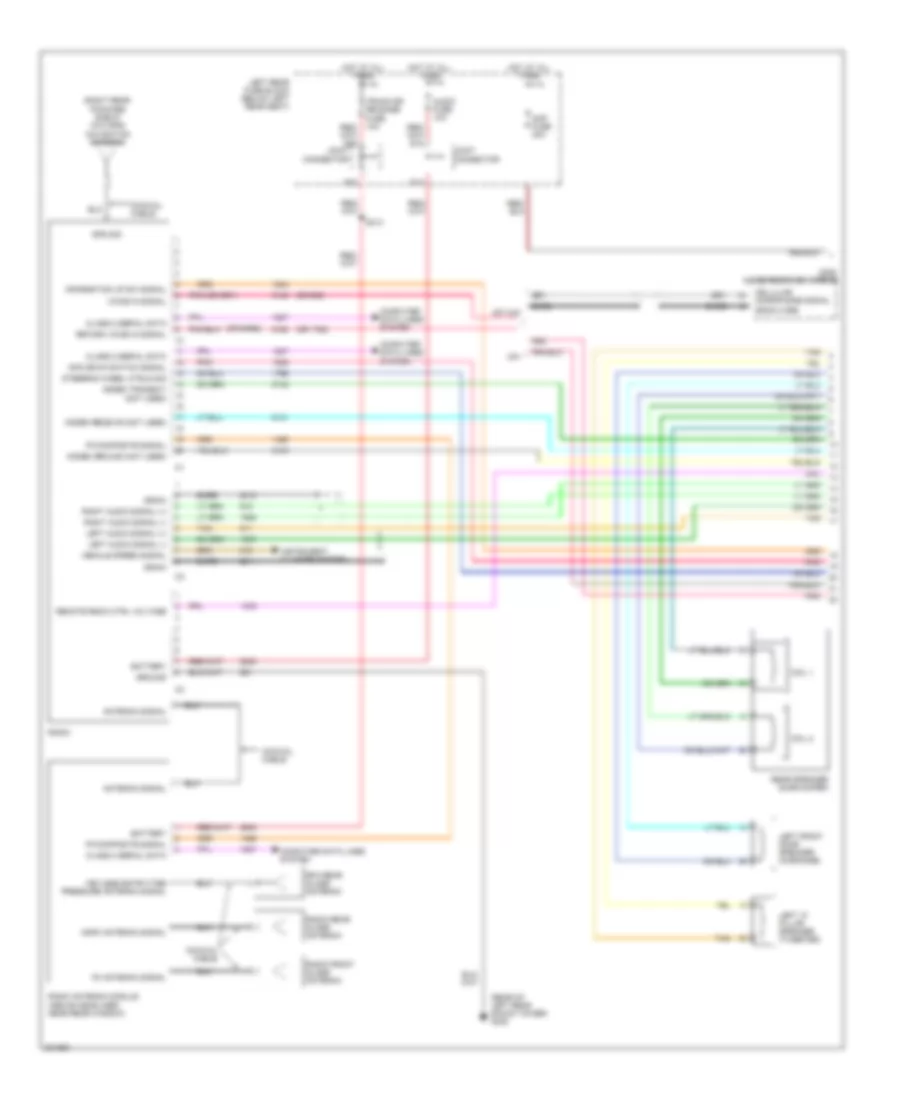 Radio Wiring Diagram Base 1 of 2 for Cadillac CTS 2005