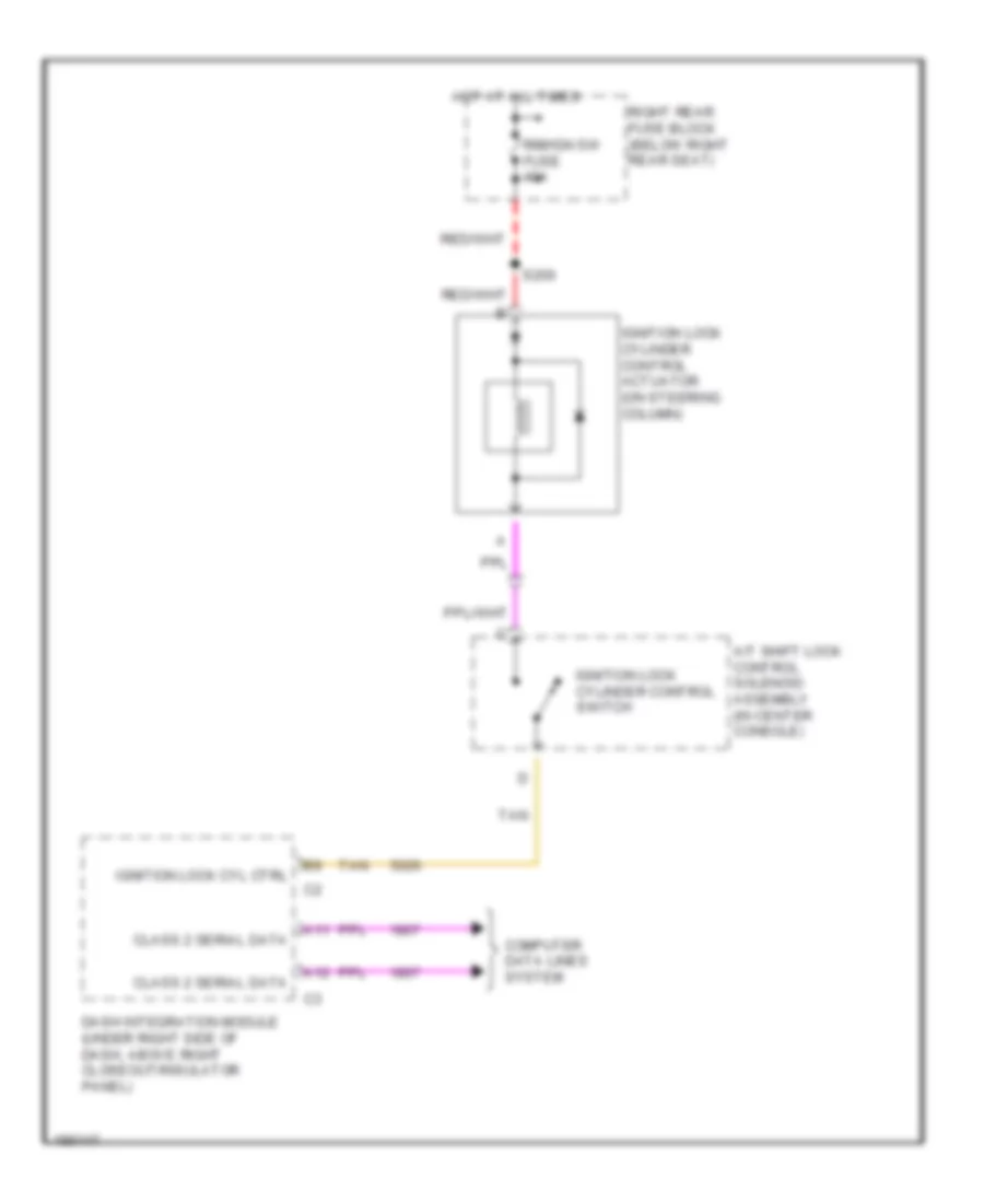 Ignition Lock Solenoid Wiring Diagram for Cadillac CTS 2005