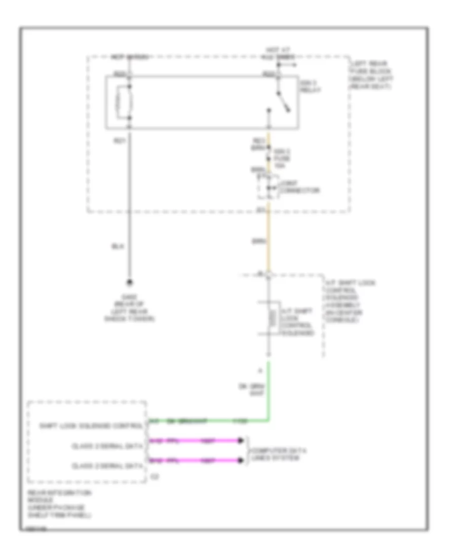 Shift Interlock Wiring Diagram for Cadillac CTS 2005