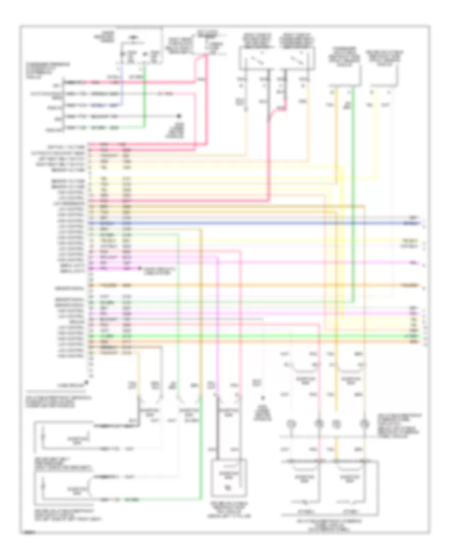 Supplemental Restraints Wiring Diagram 1 of 2 for Cadillac CTS 2005