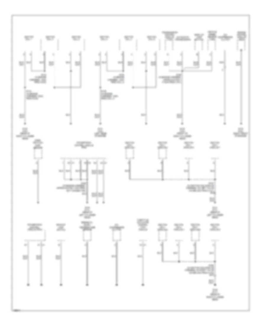 Ground Distribution Wiring Diagram 5 of 5 for Cadillac CTS V 2005