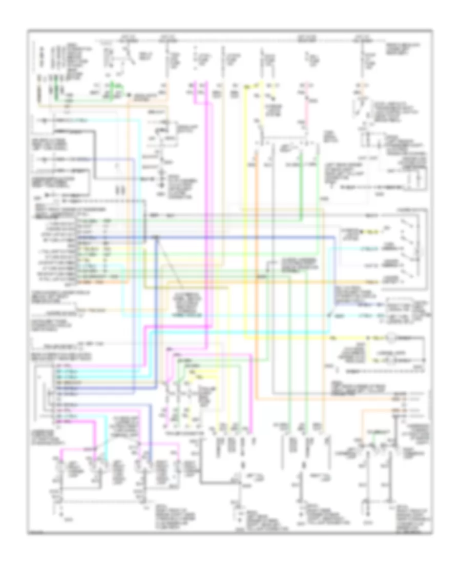 Exterior Lamps Wiring Diagram, with Trailer Tow for Cadillac DeVille 2005